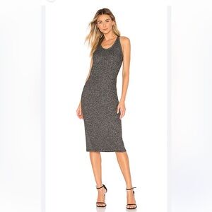 Rag & Bone Clara Torqued Dress In Black Heather